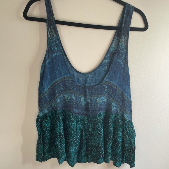 Vibrant flowy mixed patterned tank top - Picture 4 of 4